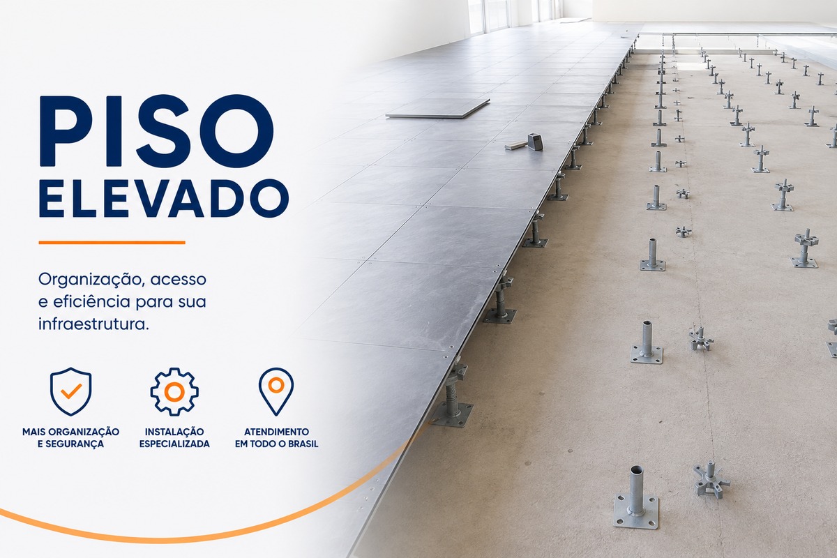 Pedestal para Piso Elevado | Aço e Polipropileno | Souza Pisos