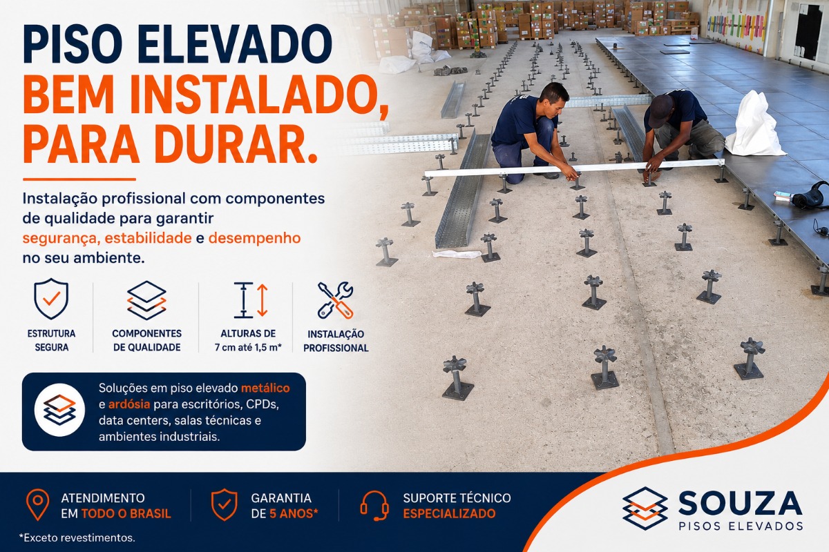Recuperação de Piso Elevado | Reparo e Nivelamento | Souza Pisos