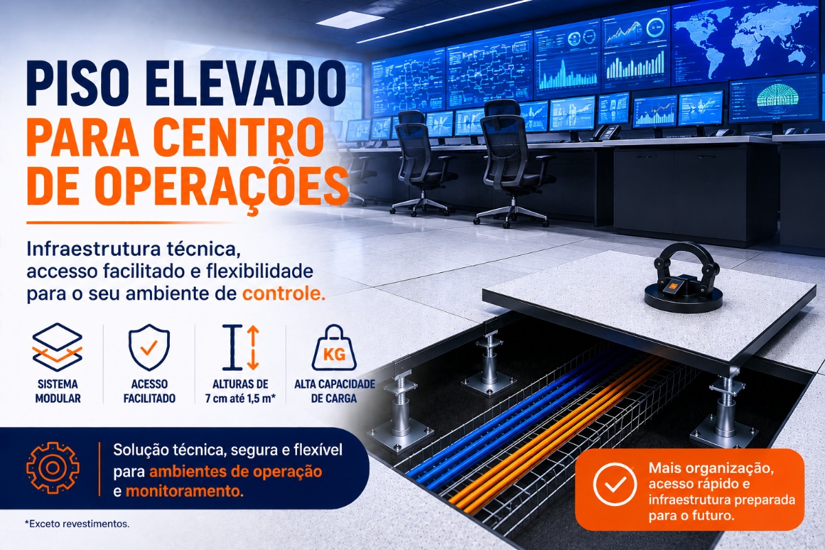 Piso Elevado para Sala de Reunião | Souza Pisos Elevados