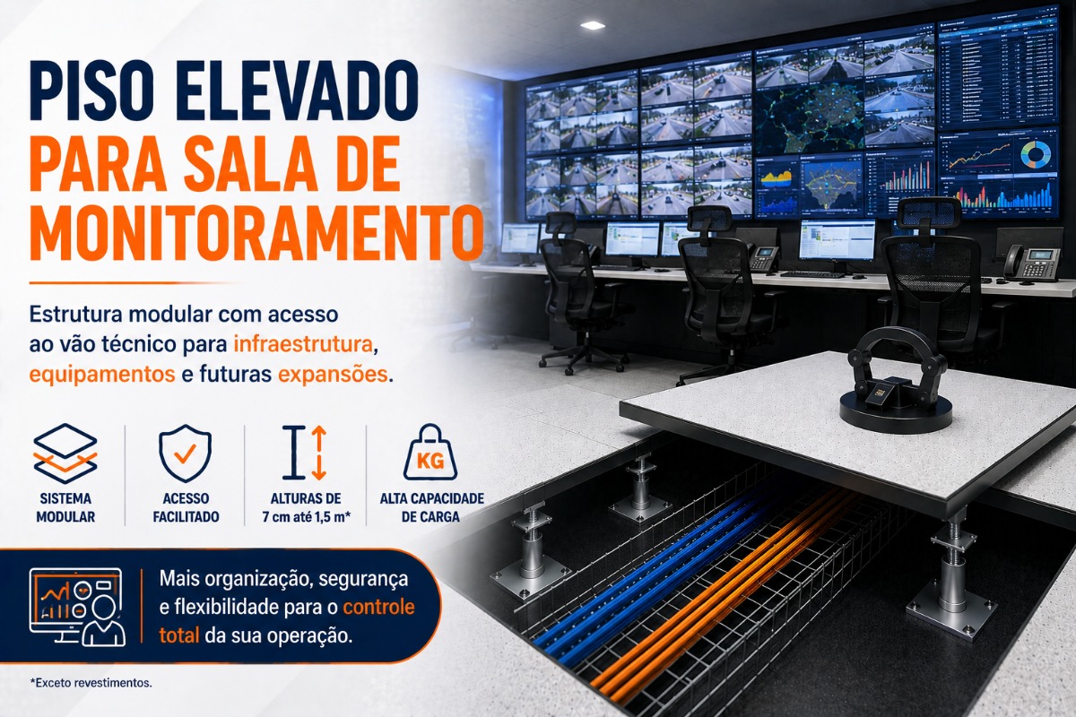Piso Elevado para Prédio Comercial | Souza Pisos Elevados