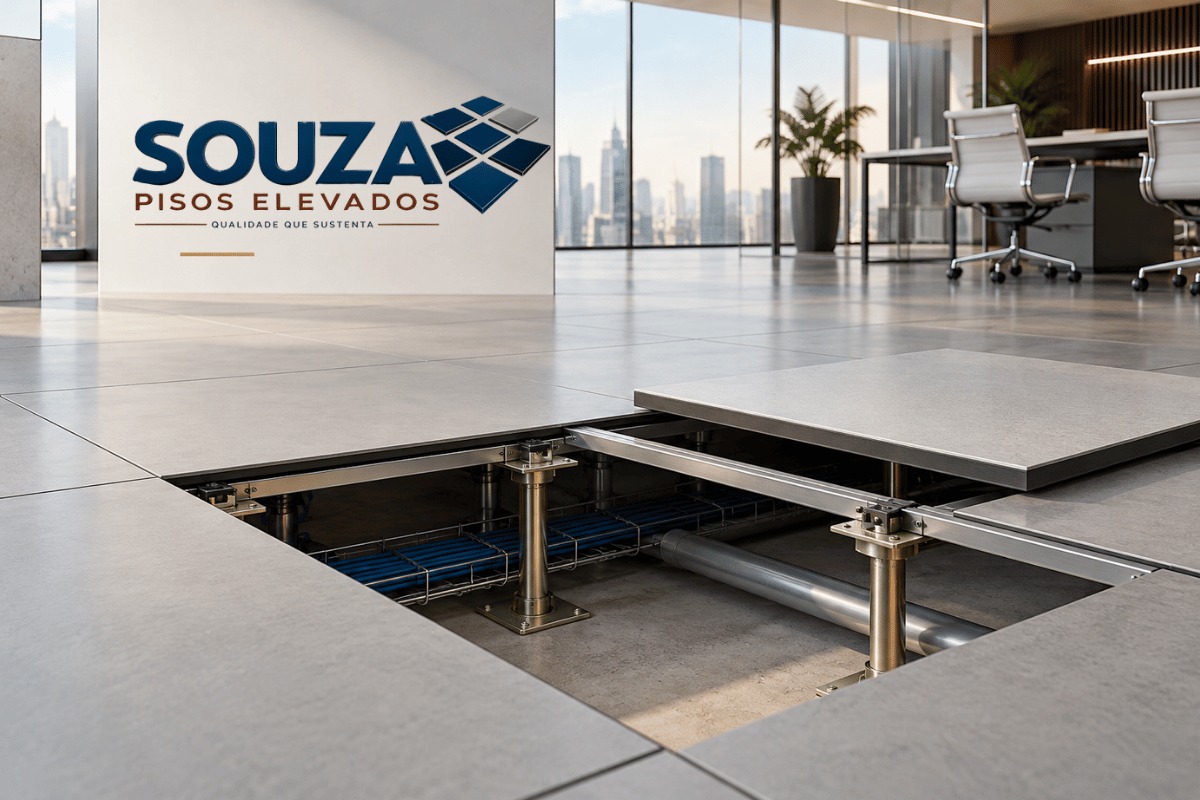 Piso Elevado Hunter Douglas: Reposição e Retrofit | Souza Pisos